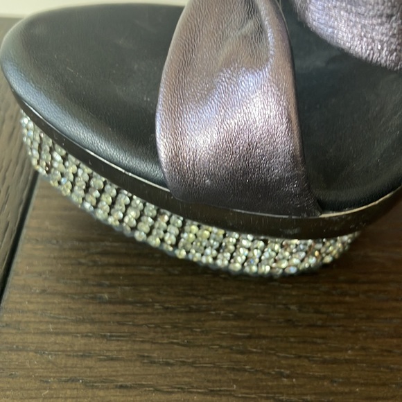 Tony Keuylian Retro hot LA Glam Heels Retro Trendy Bling Platform Sz 6 narrow - Picture 6 of 17